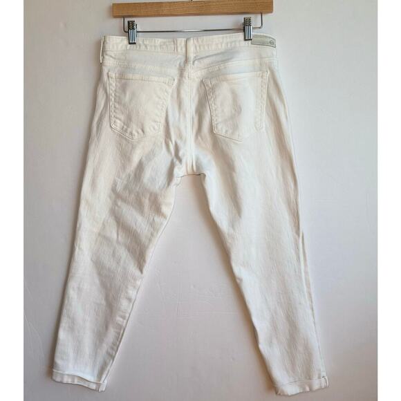 AG The Stilt Roll Up Skinny Jeans White Denim Womens 30 Mid Rise Stretch Classic - Picture 2 of 14